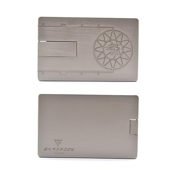 Customized metal card usb drive with etching logo LWU1046